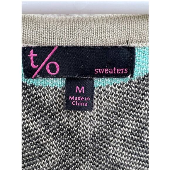 Women's T/O Dress Size Medium Sweater Tribal Print Short Sleeve Sweater - Picture 4 of 12